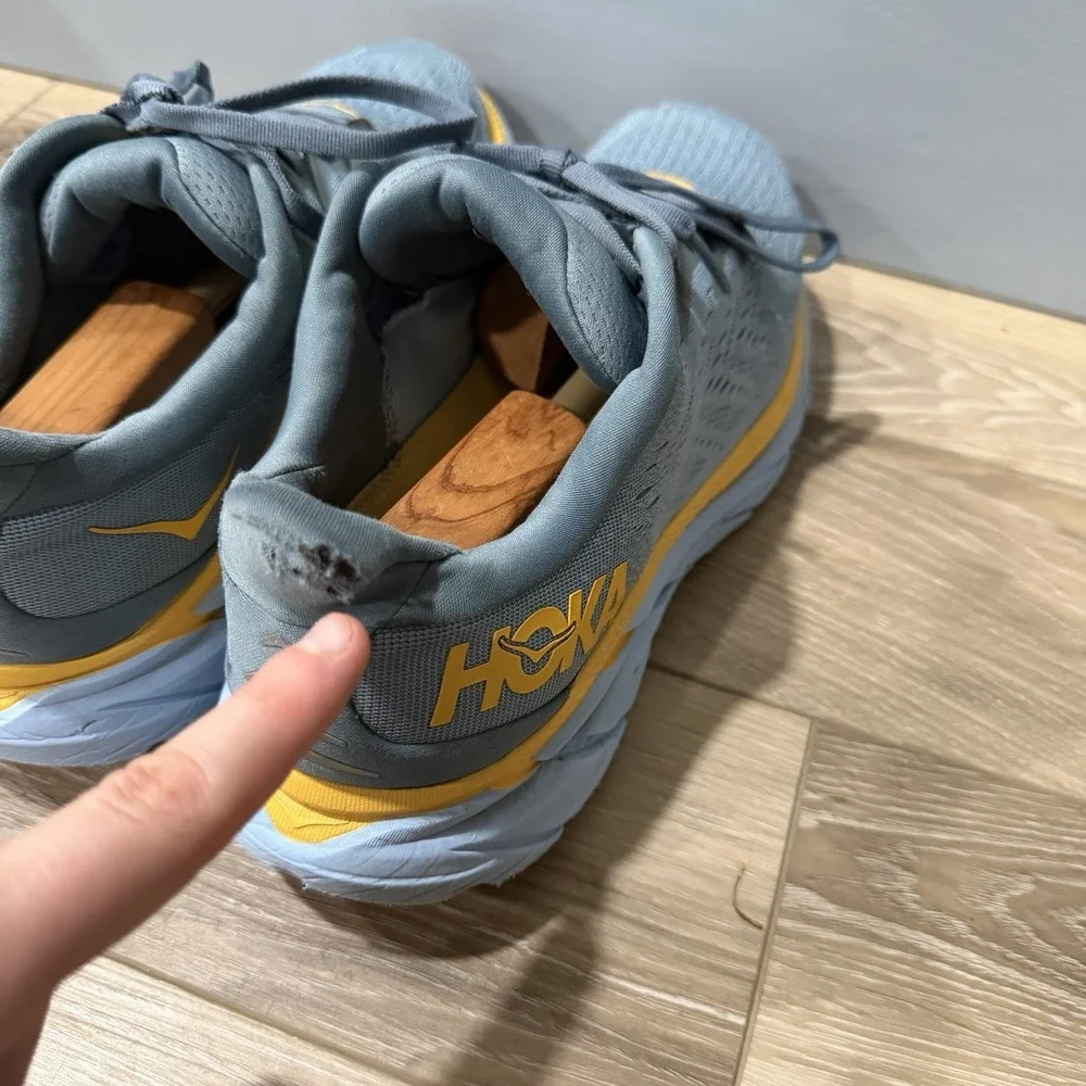 Hoka One One Clifton 8 Men Running Shoes Goblin Blue Mountain Spring 11 EE Wide
